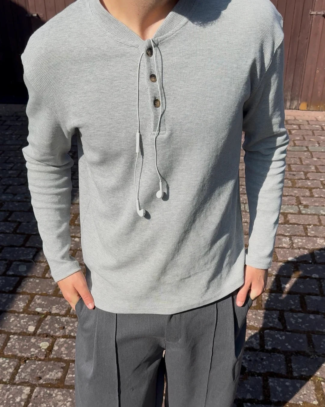 Waffle Henley Longsleeve
