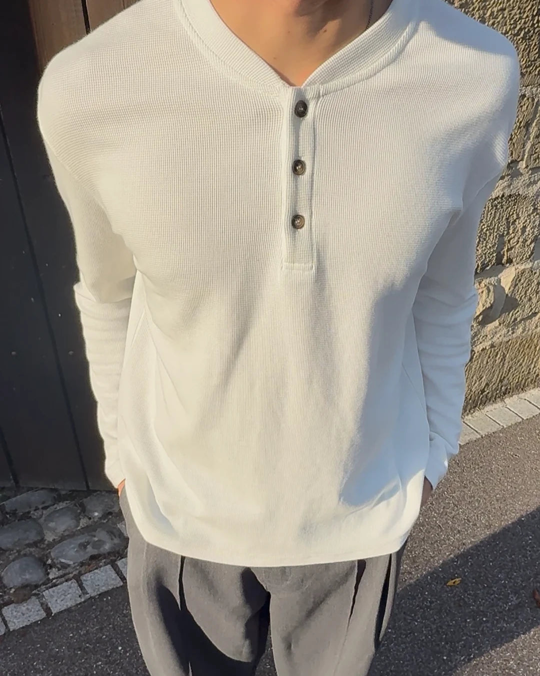 Waffle Henley Longsleeve